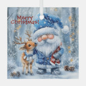 Snowfall & Scarlet Threads ガラスオーナメント (正面)