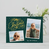 Snowfall Script 2フォトスナップショット 箔シーズンカード (立ち正面)