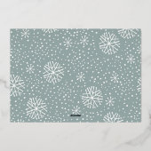 Snowfall Script 2フォトスナップショット 箔シーズンカード (裏面)