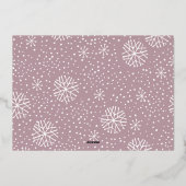 Snowfall Script 2フォトスナップショット 箔シーズンカード (裏面)