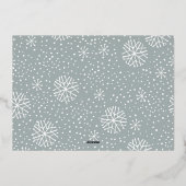 Snowfall Script 2フォトスナップショット 箔シーズンカード (裏面)