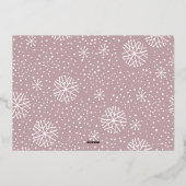 Snowfall Script 2フォトスナップショット 箔シーズンカード (裏面)