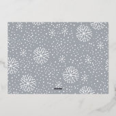 Snowfall Script 2フォトスナップショット 箔シーズンカード (裏面)