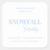 Snowfall Serenity White Tea & Jasmine Candle Label スクエアシール (正面)