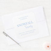 Snowfall Serenity White Tea & Jasmine Candle Label スクエアシール (封筒)