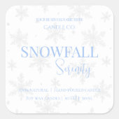 Snowfall Serenity White Tea & Jasmine Candle Label スクエアシール (正面)
