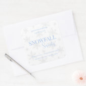 Snowfall Serenity White Tea & Jasmine Candle Label スクエアシール (封筒)