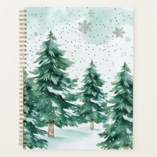Snowfall Whispers – Winter Forest Notebook プランナー手帳