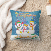 SnowFamily – クリスマス&新年 クッション (ブランケット)