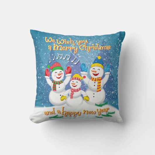 SnowFamily – クリスマス&新年 クッション (正面)