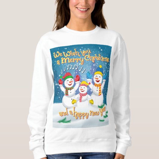 SnowFamily – クリスマス&新年 – 醜いスウェットシャツ スウェットシャツ (正面)
