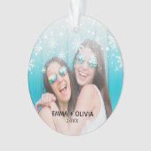 Snowflake 最高の Friendsの写真 オーナメント (正面)