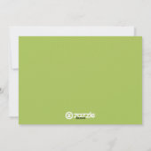Snowflake and Stripes | Green Holiday Photo Cards シーズンカード (裏面)