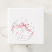 Snowflake Bow baby shower フェイバータグ (インサイチュ)