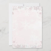 Snowflake Bow baby shower  招待状 (裏面)