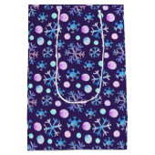Snowflake Christmas Gift Bag ミディアムペーパーバッグ (裏面)