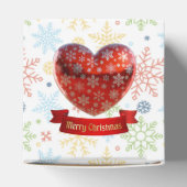 Snowflake Christmas Heart Window Favor Box フェイバーボックス (上部)