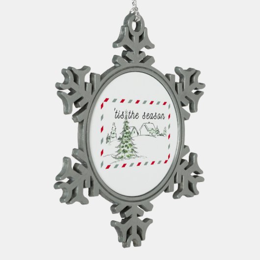 Snowflake Christmas Tree Ornament スノーフレークピューターオーナメント (左)