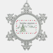 Snowflake Christmas Tree Ornament スノーフレークピューターオーナメント (正面)
