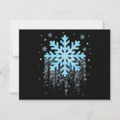 Snowflake Costume Winter Christmas Matching セーブザデート (裏面)