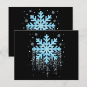 Snowflake Costume Winter Christmas Matching セーブザデート (正面/裏面)