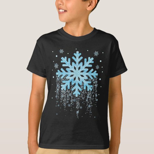 Snowflake Costume Winter Christmas Matching Mens W Tシャツ (正面)