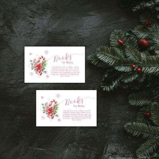 Snowflake Festive Candy Diaper Raffle Baby Shower  エンクロージャーカード