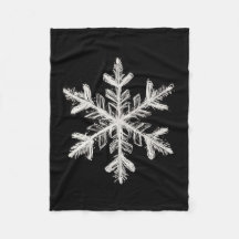 Snowflake fleece blanket