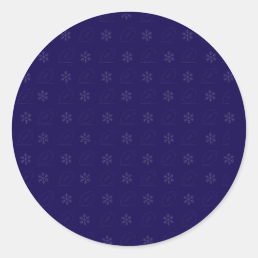 Snowflake Football Sticker ラウンドシール (正面)