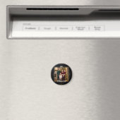 Snowflake Frame Family Photo Christmas Magnet マグネット (インサイチュ (食洗機))