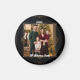 Snowflake Frame Family Photo Christmas Magnet マグネット