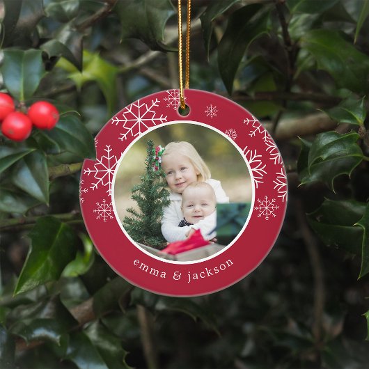 Snowflake Frame | Photo セラミックオーナメント