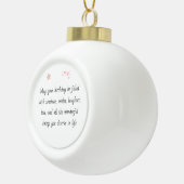 Snowflake Framed Birthday Ornament with Message セラミックボールオーナメント (右)