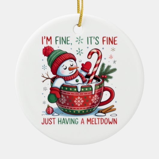 Snowflake Framed Ornament セラミックオーナメント (正面)