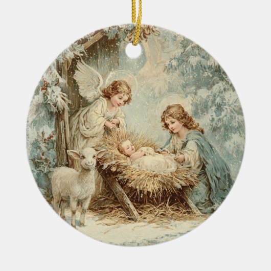 Snowflake Framed Ornament セラミックオーナメント (正面)