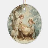 Snowflake Framed Ornament セラミックオーナメント (左)