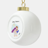 Snowflake Framed Ornament Savior is Born セラミックボールオーナメント (右)