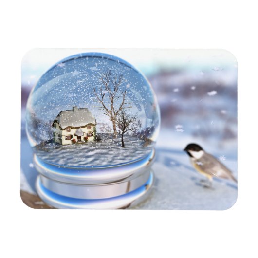 Snowflake Globe Flexible Magnet マグネット (横)
