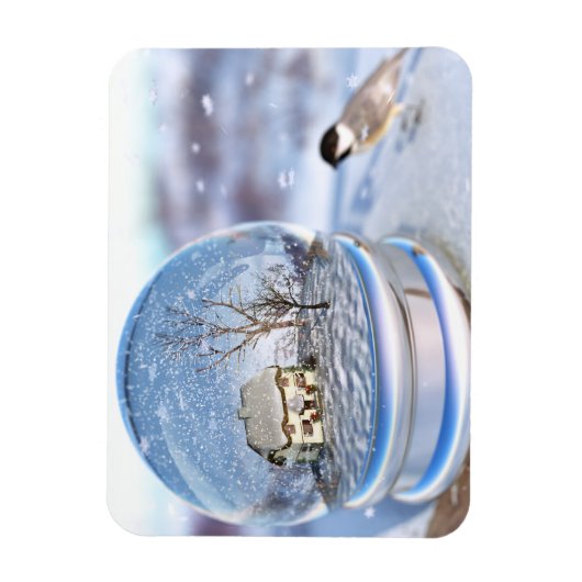 Snowflake Globe Flexible Magnet マグネット (縦)