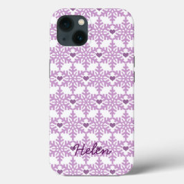 Snowflake Heart Pattern - Custom name Case-Mate iP iPhone 13ケース