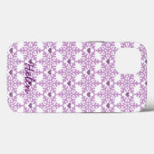 Snowflake Heart Pattern - Custom name Case-Mate iP iPhoneケース (裏面 (横))