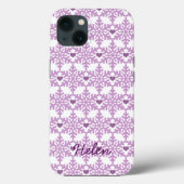 Snowflake Heart Pattern - Custom name Case-Mate iP iPhoneケース (裏面)