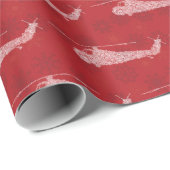 Snowflake Helicopters - Red ラッピングペーパー (ロールコーナー)