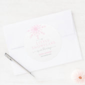 Snowflake is on the way Winter Baby Shower ラウンドシール (封筒)