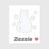 Snowflake Kitty — Minimalist Winter Cat Sticker シール (シート)