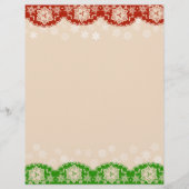 Snowflake Lace Christmas Garland Stationery レターヘッド (正面)