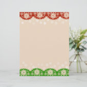 Snowflake Lace Christmas Garland Stationery レターヘッド (スタンド正面)