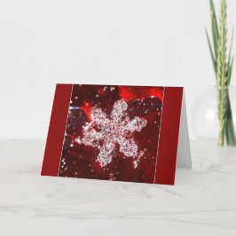 Snowflake Macro Photo Red独自の文字カードを追加 シーズンカード