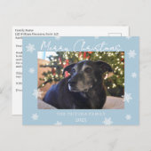 Snowflake Merry Christmas Family Photo Holiday ポストカード (正面/裏面)