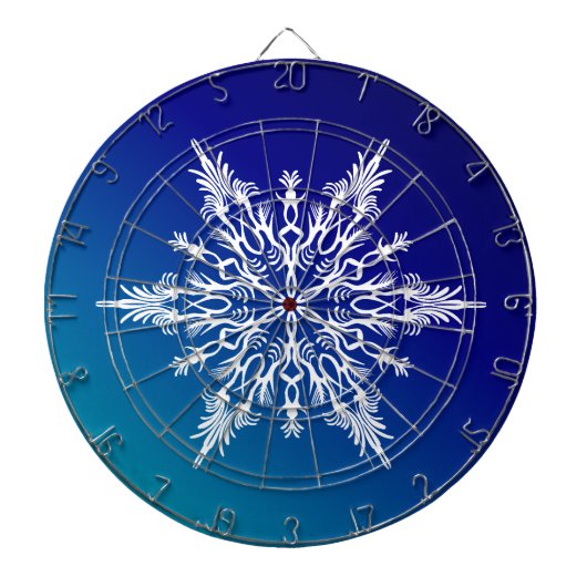 SNOWFLAKE on Blue ダーツボード (正面)